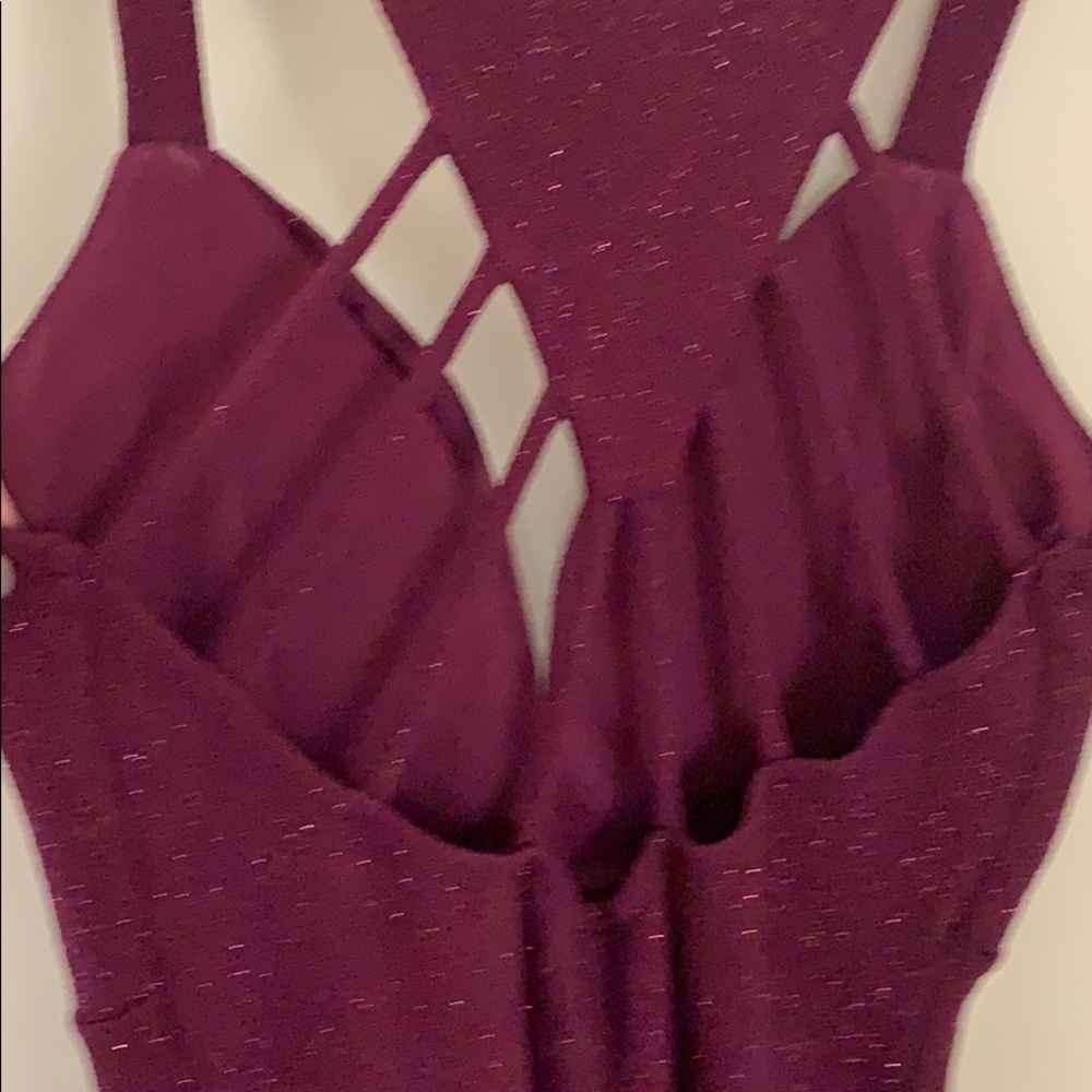 Venus dress- Maroon with a slight sparkle - Picture 3 of 4